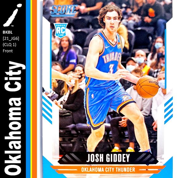 Oklahoma City Thunder (Josh Giddey) - BKBL [21_JG6] - Rookie Card (RC) - Picture 1 of 3